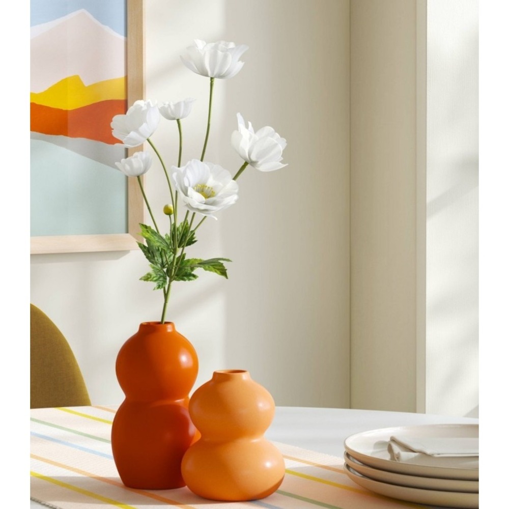 2pk Gourd Shaped Bud Vase orange - Room Essentials, NEW